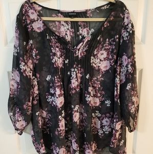 Torrid Sheer Floral Tunic